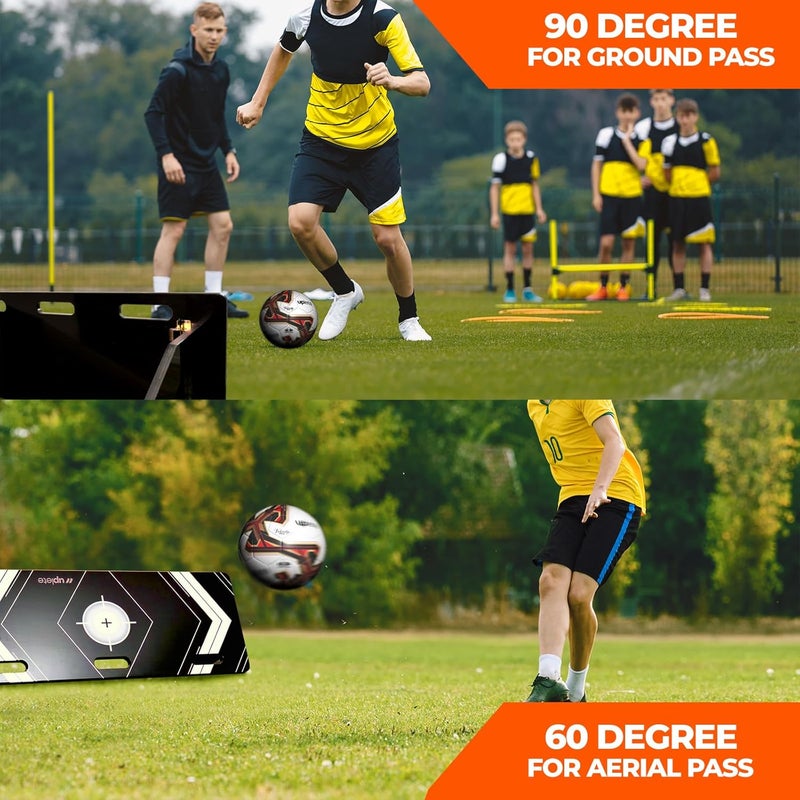 Uplete Portable Soccer Rebounder Board - Dual Angle Training Wall for Passing & Shooting - Large Surface Area - Image 5